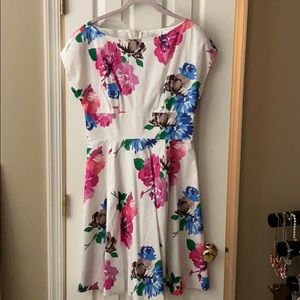 Kate Spade boat neck fit-flair dress